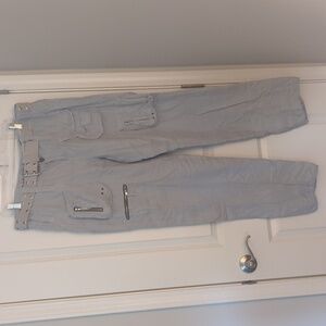 Pete&Greta by Johnny Was cargo pants linen green